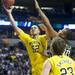 Michigan sophomore Jordan Morgan looks to shoot the ball in the first half of the second round of the NCAA tournament at Bridgestone Arena in Nashville, Tenn.  Melanie Maxwell I AnnArbor.com